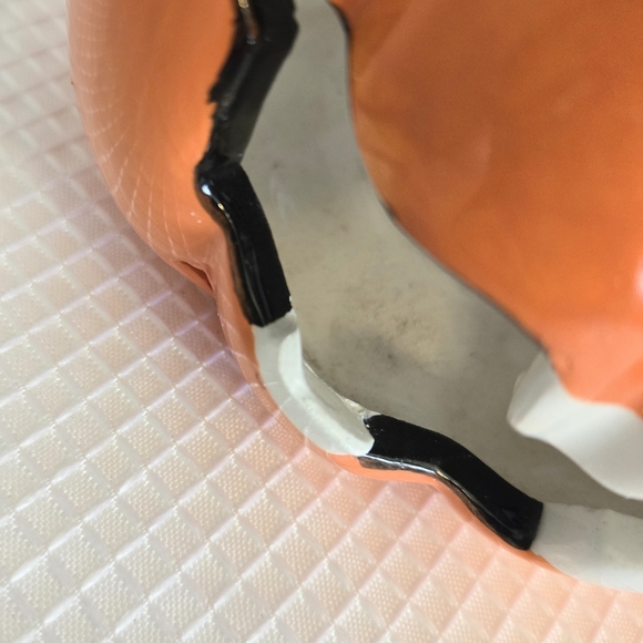 Vtg Halloween Pumpkin Bat Tealight Candle Holder Ceramic 2003 Read - Picture 11 of 12